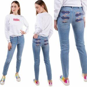 ACNE‎ STUDIOS Bla Konst Jeans 23 Tall Blue Tapered Cloud Denim 24/30 ITALY NEW